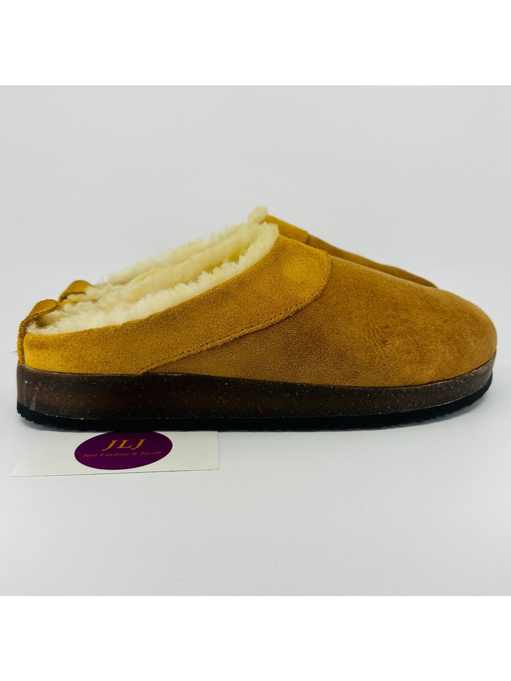 L.L. Bean Women's Wicked Good Brown Suede Shearling Lined Clogs Size 8 US/ 39 EU